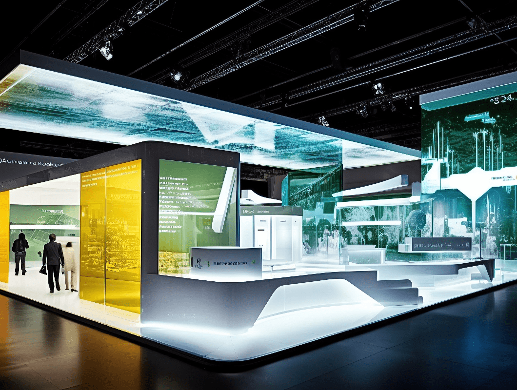 展示ブースのセットアップ